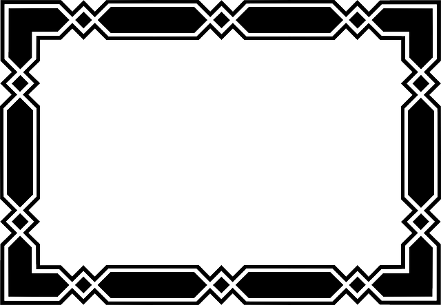 Black, Border, Frame, Geometric, Plain, Simple - Black And White Border Design (640x443), Png Download