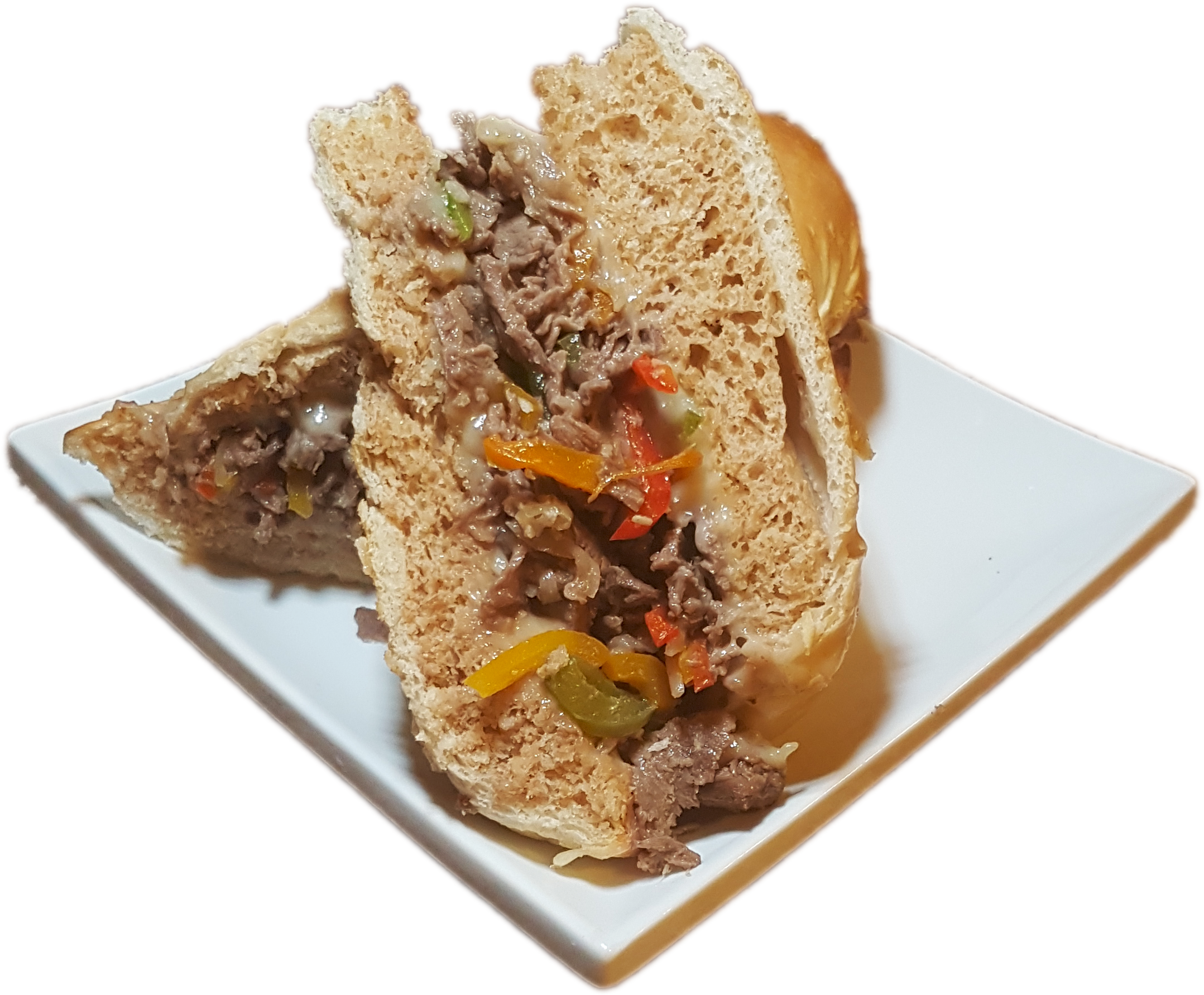 Cheese Steak Subs - Submarine Sandwich (2268x2280), Png Download