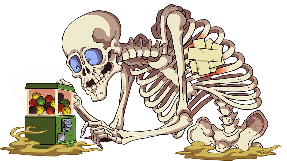 Clip Art Free Library Gashadokuro Cryptid Wiki Fandom - Yo Kai Gutsy Bones (945x529), Png Download