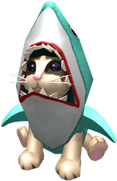 Shoulder Shark Cat - Shoulder Shark Cat Roblox (420x420), Png Download