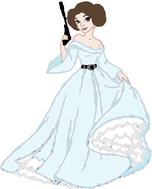 Unkown Year Leia - Princesa Leia Disney Png (574x750), Png Download