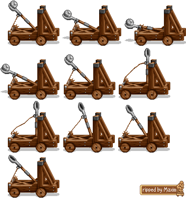 Catapult - Heroes Of Might And Magic Catapult (389x430), Png Download