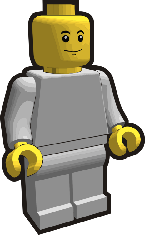 Lego Minifigure Toy Block Drawing - Lego Minifigure Vector Free (464x750), Png Download