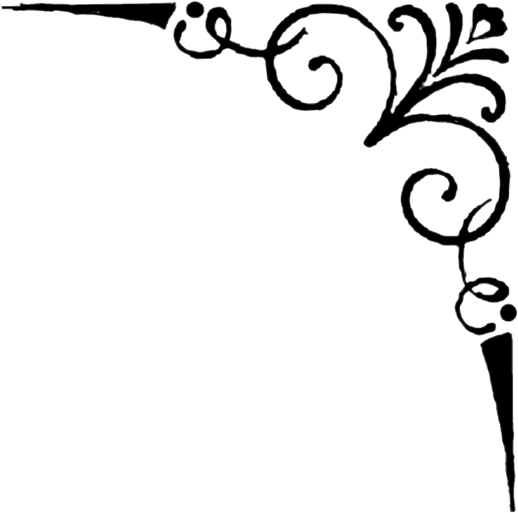 Corner Filigree Png Clip Free Library - Filigree Corner (1033x1024), Png Download