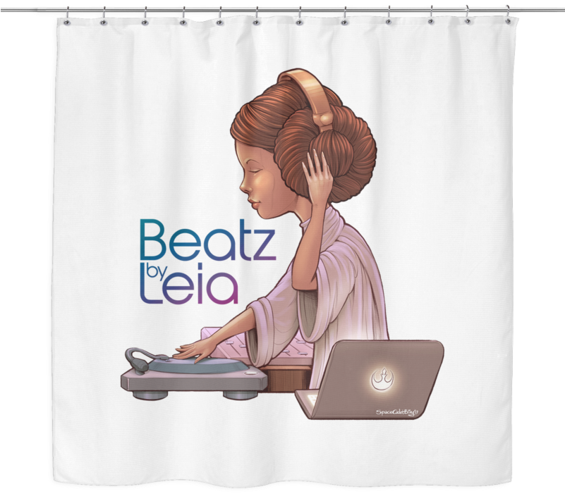 Star Wars Beatz By Leia Shower Curtain - Girl (800x800), Png Download