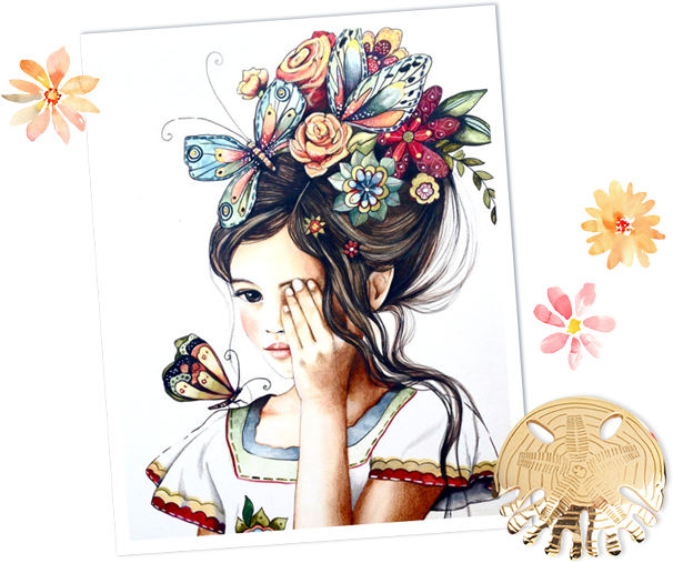 Was Established Back In 2013, While Leïa Khalaf, The - Art Flower Hair Girl (606x507), Png Download