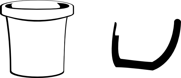 Bucket Cliparts - Clipart Buckets (600x258), Png Download