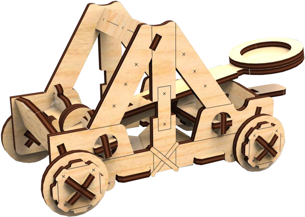 Catapult - Wooden Block (1000x835), Png Download