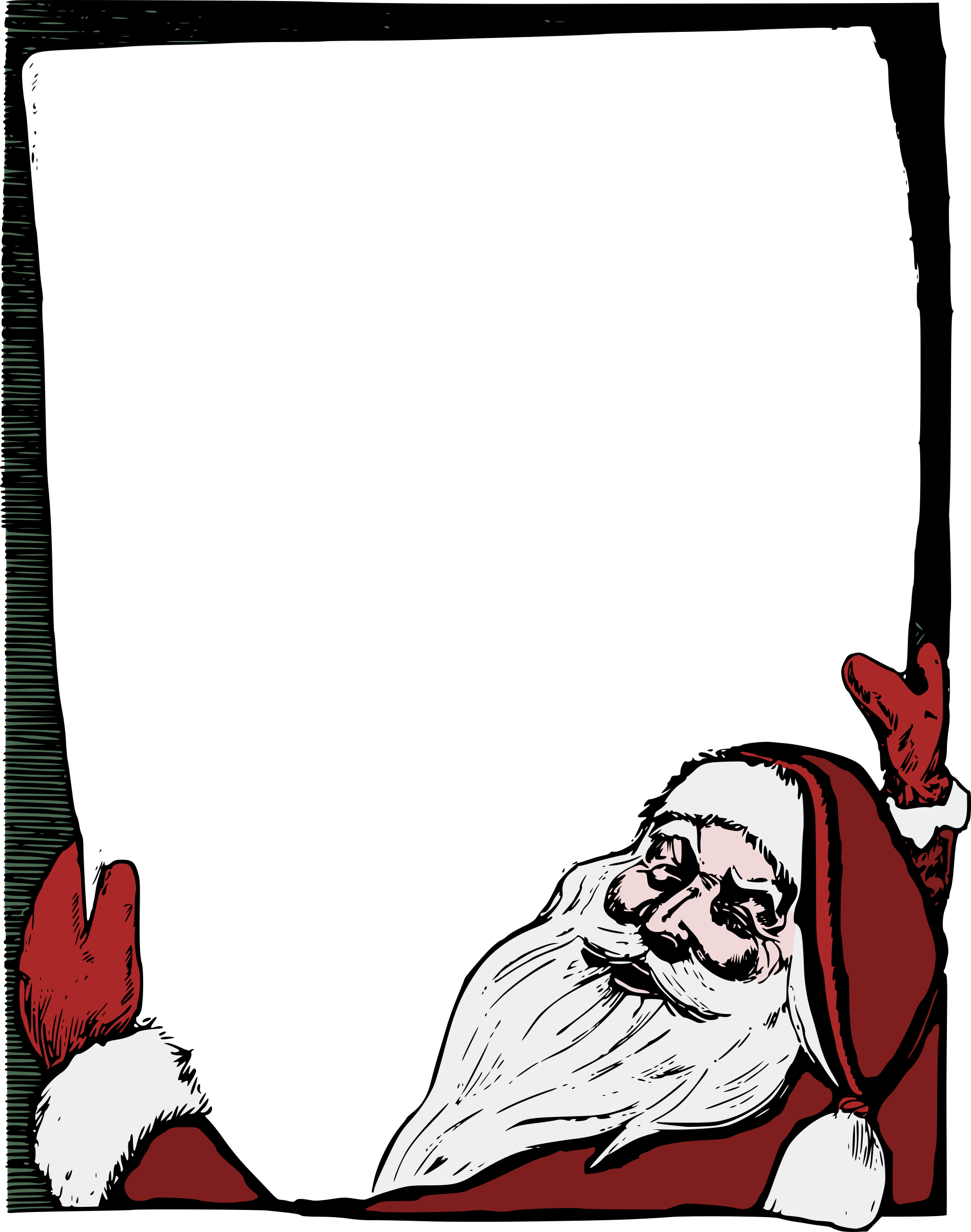 Big Image - Santa Claus Frame Png (1892x2400), Png Download
