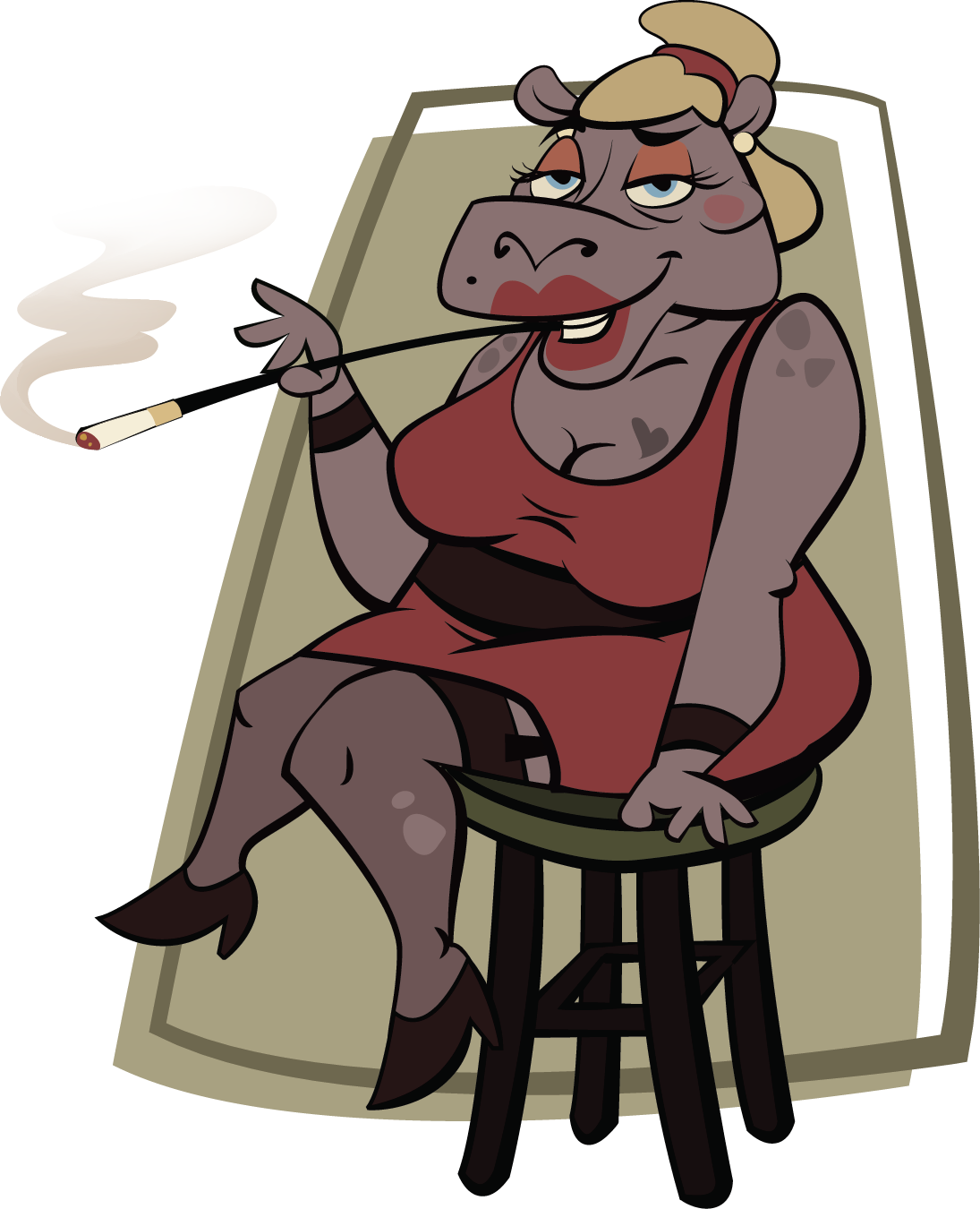 Sexy Hippo - Hipopotamo Sexy (1095x1350), Png Download