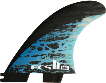 Fcs Ii Mb Pc Carbon Blue Large Tri-quad Retail Fins - Fcs Ii Mb Pc Carbon Large Tri Quad Fin Set Blue (600x600), Png Download