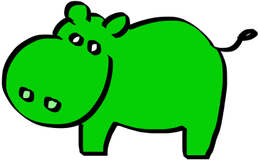 Hippopotamus (500x375), Png Download
