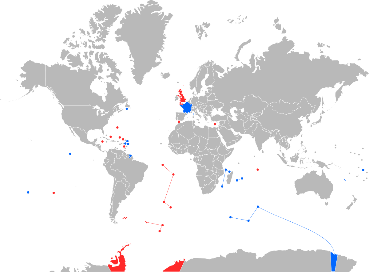 Franco British Union Wikipedia At Great Britain World - World Map Mercator Png (1200x887), Png Download
