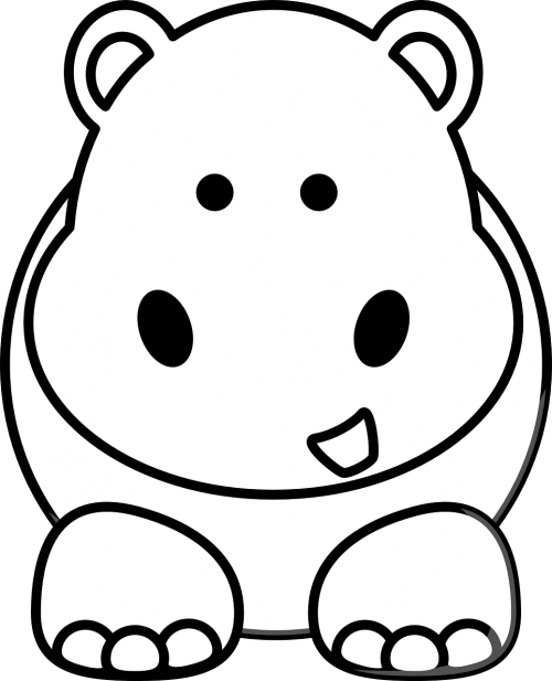 Drawing Panda White And Black (500x617), Png Download