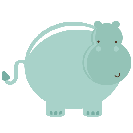 Cute Hippo Svg File For Scrapbooking Hippo Svg File - Misskatecuttables Hippo (432x432), Png Download