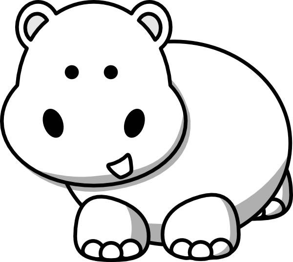 Original Png Clip Art File Side Hippo Svg Images Downloading (600x537), Png Download