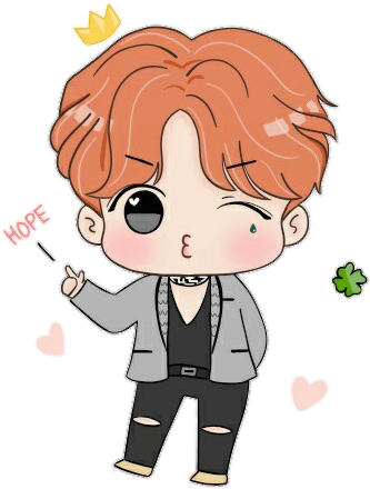 Clipart Library Jhope Bts Hoseok Happyvirus Sweet Sticker - Jhope Bts Chibi (450x525), Png Download