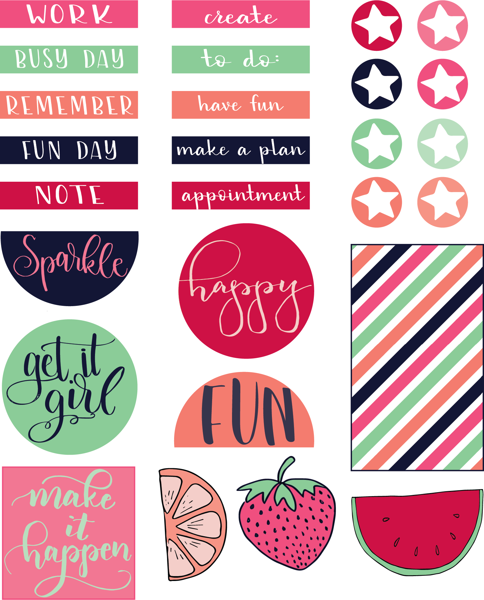Planner Stickers (1579x1958), Png Download