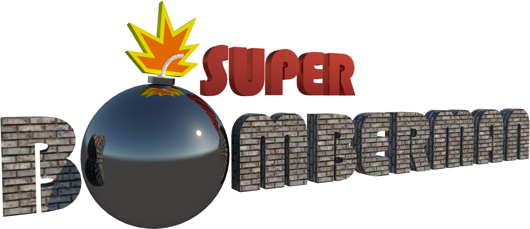 Superbomber Man 3d Logo - Logo (1929x1085), Png Download