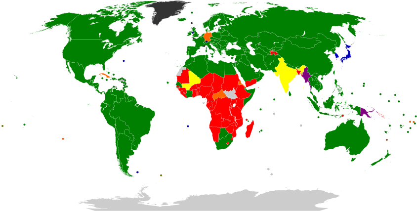 Browser Market Map June - Countries In The World That Drive (863x443), Png Download
