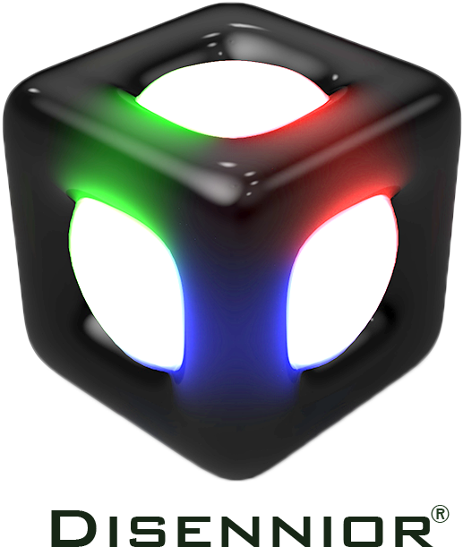 Disennior 3d Logo - Logo (738x736), Png Download