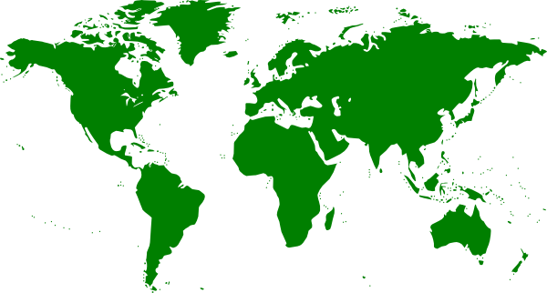World Map - World Map Vector Green (600x322), Png Download