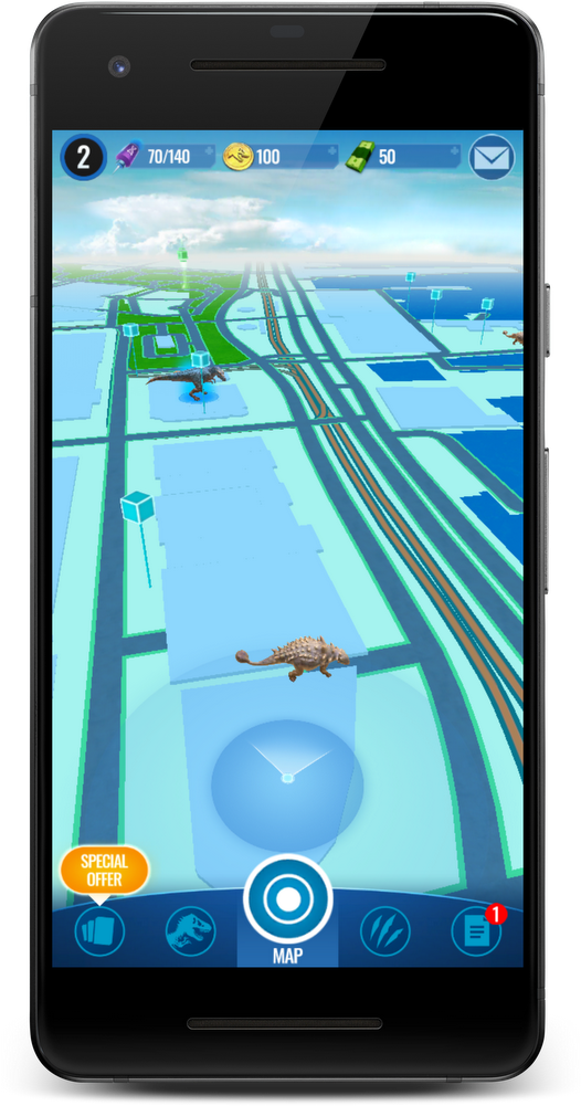 Jurassicworldalive1 - Smartphone (541x1000), Png Download
