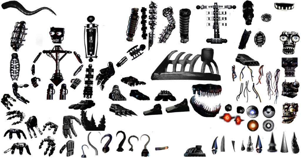 Endoskeleton Resources Pack By Bonitabunny-d93onwe - Fnaf Photoshop Resource Pack (1024x539), Png Download