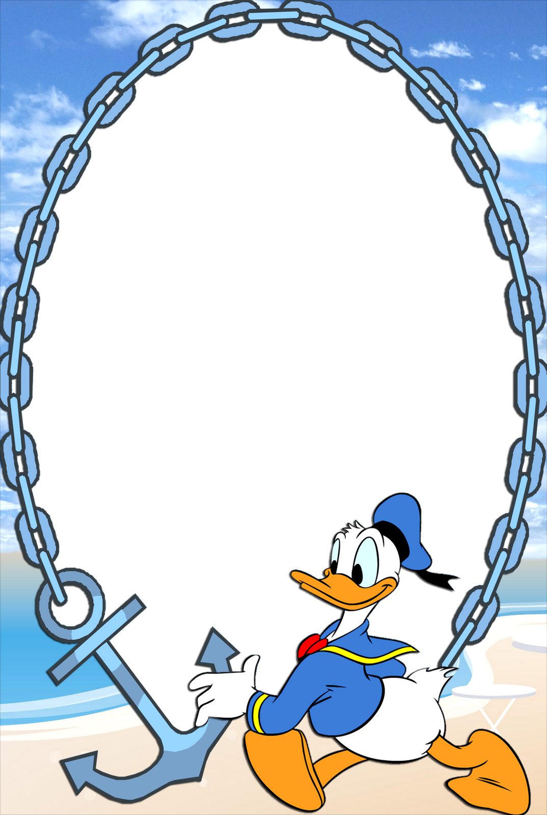 Donald Duck Frames Frame Disney Life Cards - Marcos De Dibujos Animados (1074x1600), Png Download