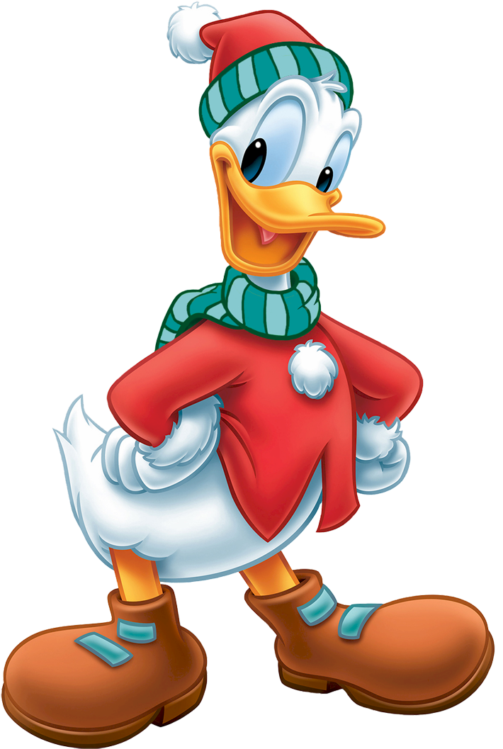Winter Donald 2 More - Holiday Donald Duck, Disney Cardboard Cutout Standup (720x1071), Png Download