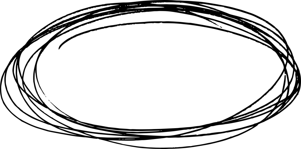 Scribble Circle Png - Oval Drawing Png (1024x508), Png Download