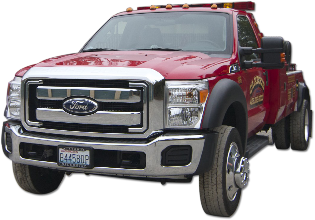 Clark's Towing Red Truck - Truck (1112x771), Png Download