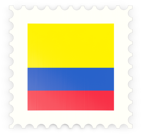 Illustration Of Flag Of Colombia - Colombian Postage Stamp Flag (640x480), Png Download