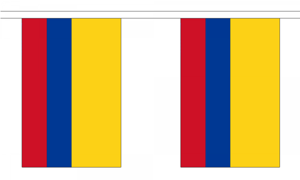 Colombia Flag Bunting - Ecuador (600x600), Png Download