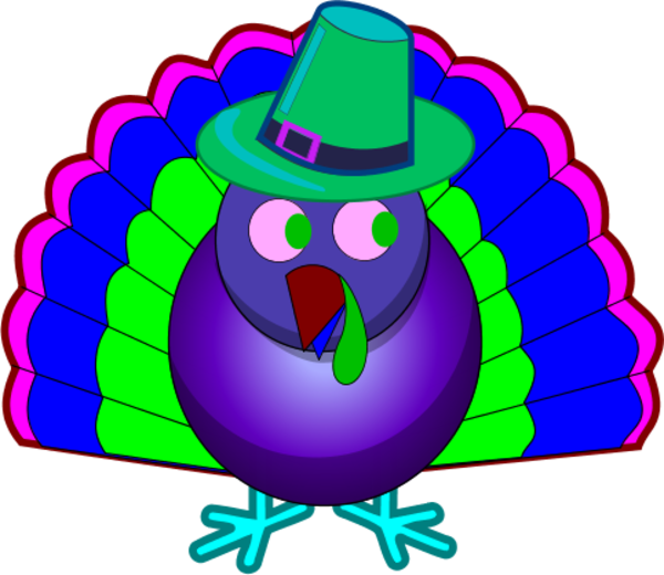 Colorful Turkey (600x520), Png Download