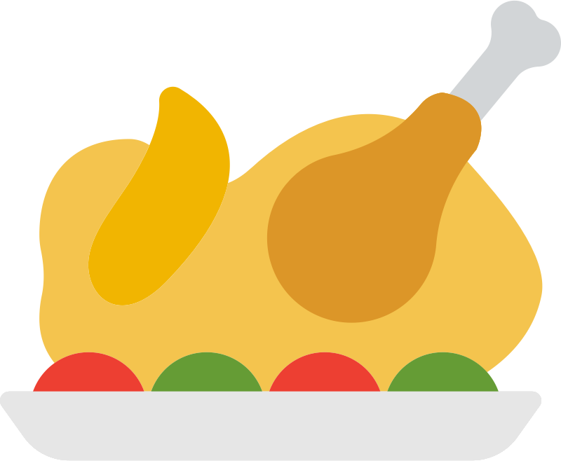 Thanksgiving Turkey Stickers Messages Sticker-4 - Dinner Vector Png (800x658), Png Download