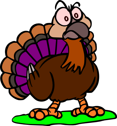 Thanksgiving Turkey Clip Art - Angry Turkey Clip Art (396x427), Png Download