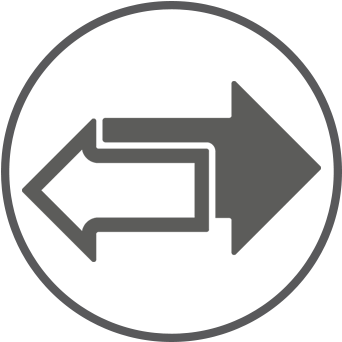 Flecha Simbolo Derecha E Izquierda (350x350), Png Download