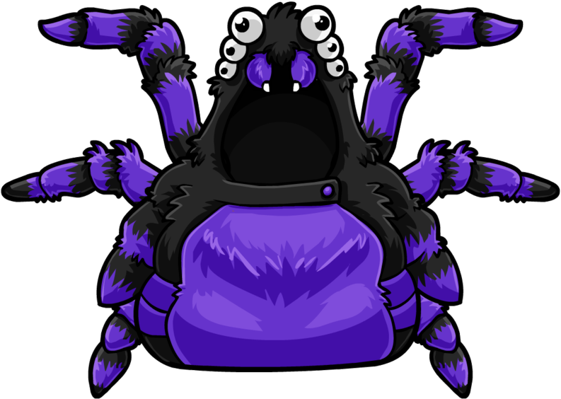 Purple Spider Costume - Cartoon (800x570), Png Download