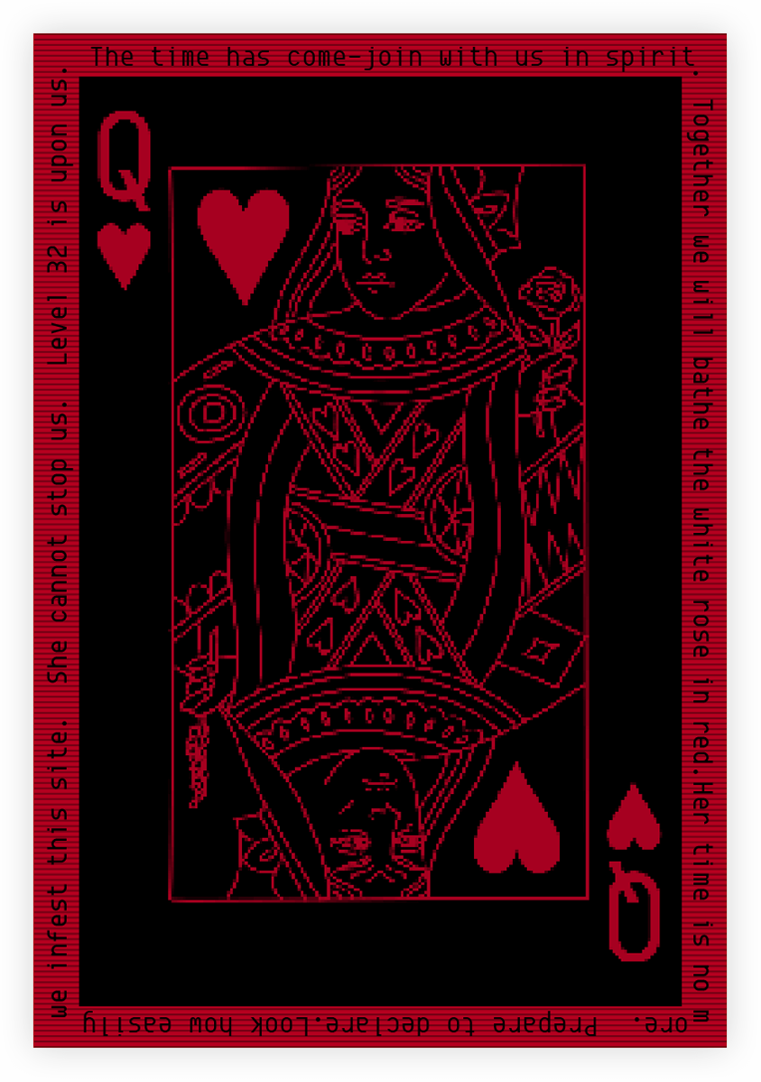 Queen Of Hearts Found On Redwheelbarrow - Mr. Robot (843x1198), Png Download