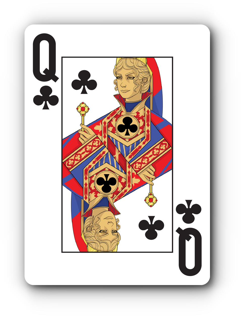 Queen - Clubs (956x1256), Png Download