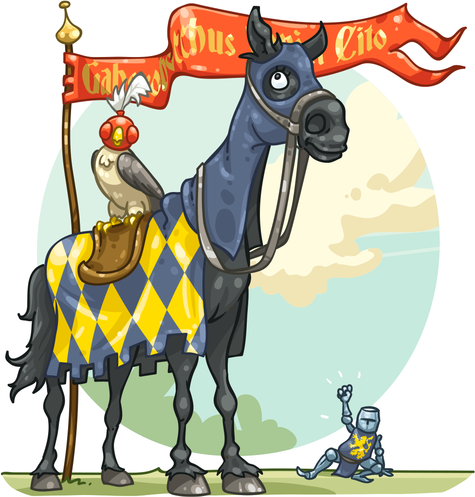 Black Knight July - Cartoon (1024x1024), Png Download