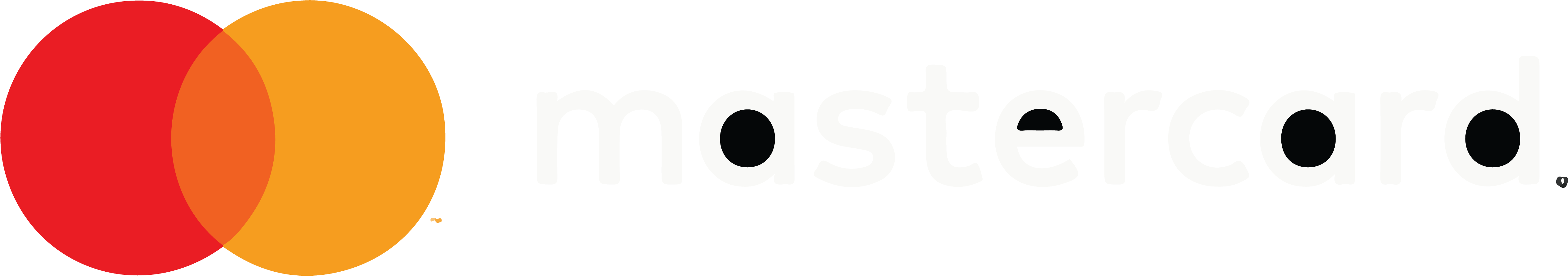 05 Jan 2017 - Mastercard Logo White Text (5333x1075), Png Download