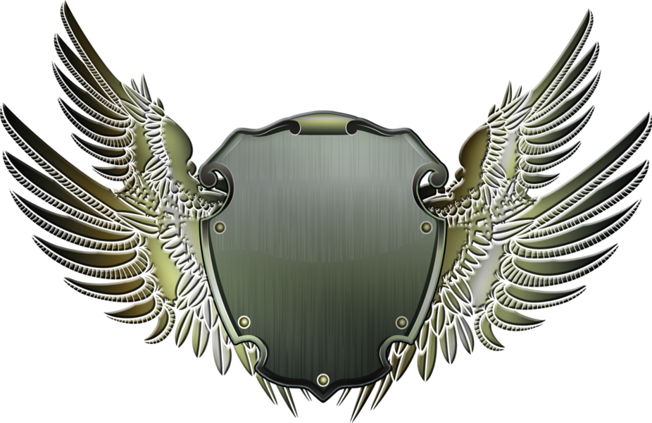 Winged Shield - Shield With Wings Psd (926x600), Png Download