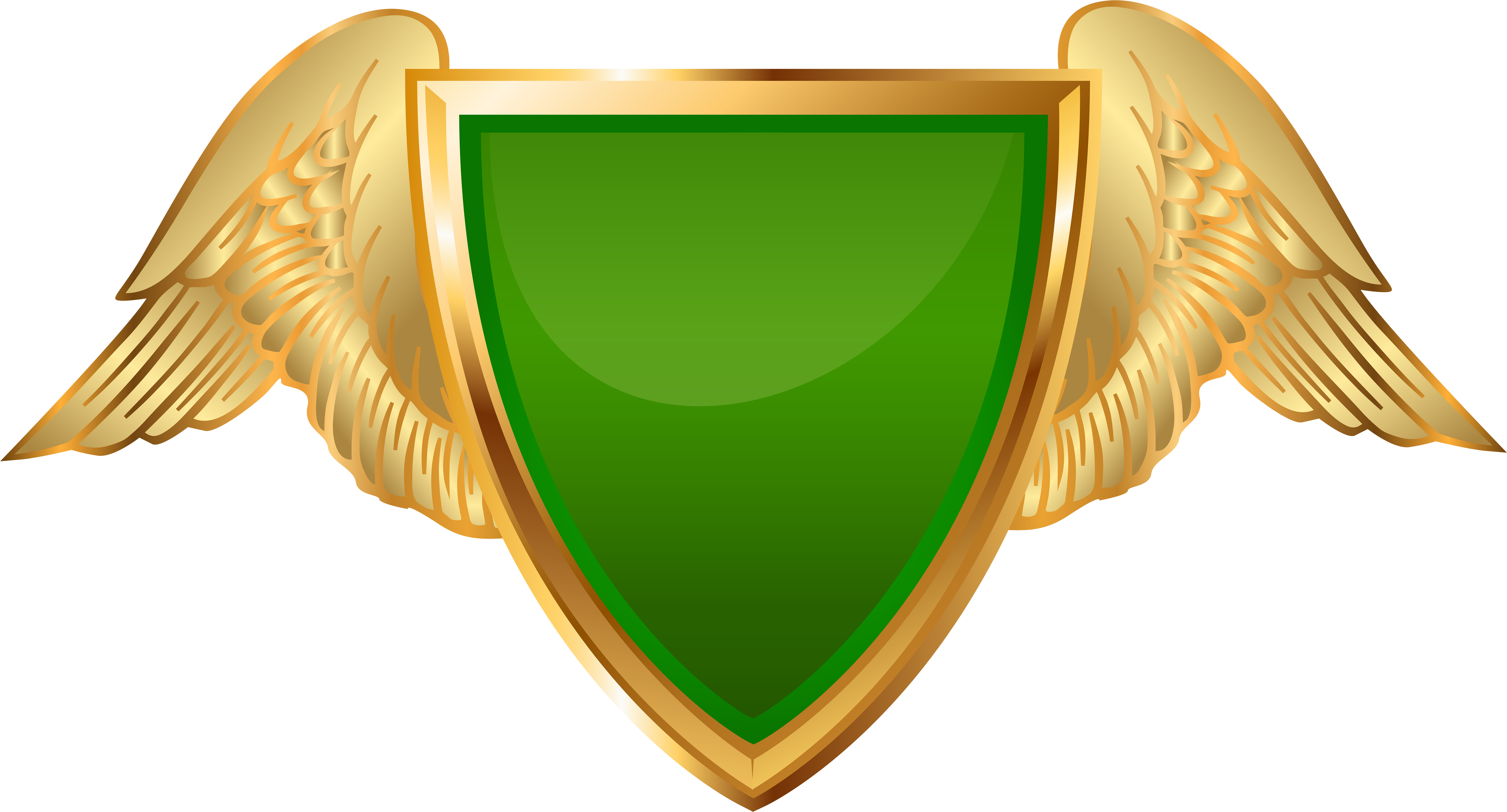View Full Size - Shield With Wings Png (8000x4362), Png Download