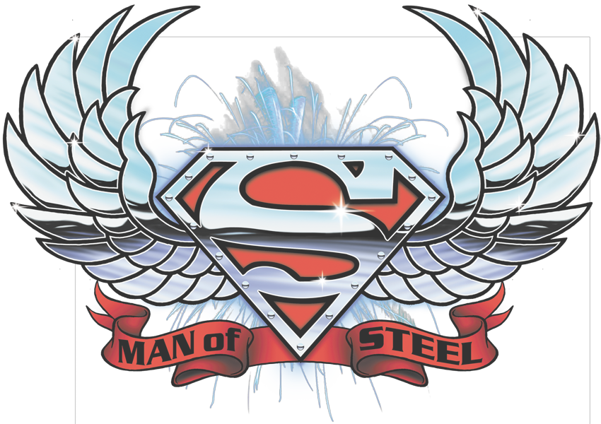 Superman Chrome Wings Shield Pullover Hoodie - Superman T Shirt (850x600), Png Download