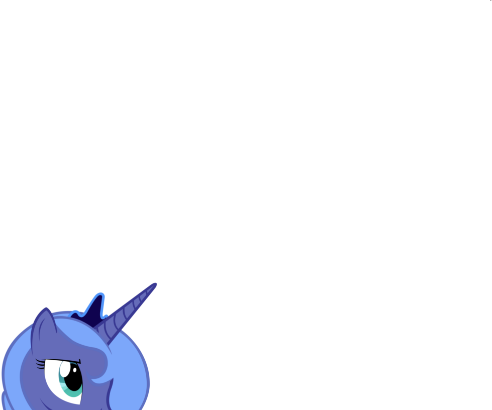 Peeking, Princess Luna, S1 Luna, Safe, Simple Background, - Cartoon (979x816), Png Download