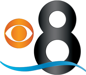 Cbs 8 Large - Cbs8 Logo (480x320), Png Download