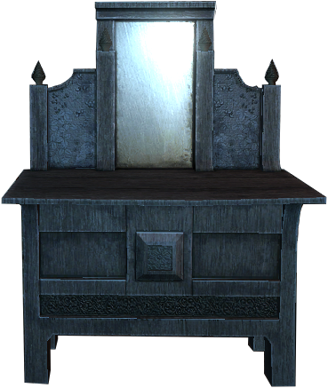 Dresser With Mirror - Mirror (369x437), Png Download