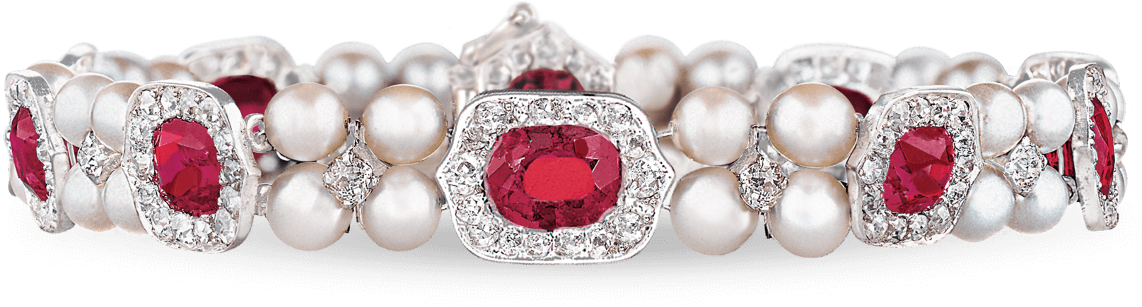 Untreated Ruby And Pearl Bracelet - Pre-engagement Ring (1750x1750), Png Download